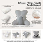Lumbar Back Pillow (Pat. Pend), Supportive Back Cushion for Bed, Couch & Recliner, Ergonomic Lumbar Pillow with Customizable Firmness for Lower Back Pain Relief, Zinc Gray - Image 3
