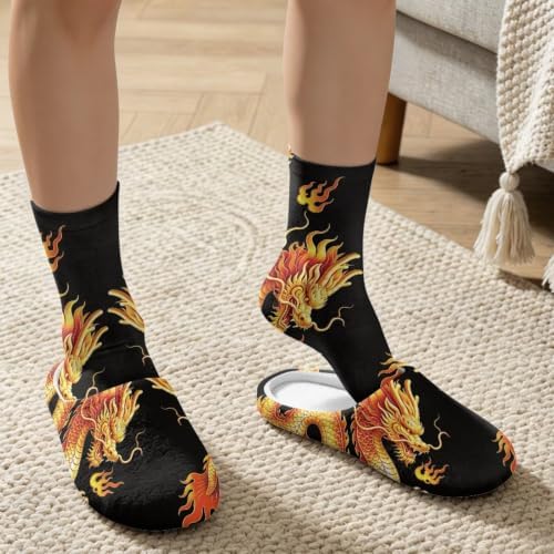 House Slippers for Women Washable Closed Toe with Cute Socks - Image 3