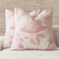 Foindtower Set of 2 Linen Floral Throw Pillow Covers Neutral Vintage Print Decorative Cozy Cushion Covers Farmhouse Boho Home Decor for Sofa Chair Couch Bedroom Living Room,24×24 Inch,Light Pink by Foindtower