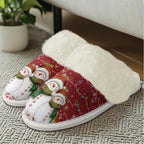 Cotton Slippers With Fluffy Edges House Slippers Non‑Slip Sole - Image 3