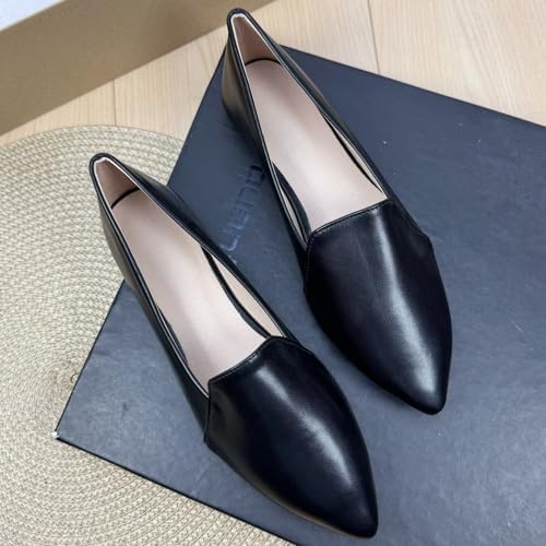 SAILING LU Women's Pointy Toe Ballets Flats PU Leather - Image 2
