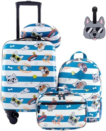 Travelers Club 5 Piece Kids' Luggage Set, Cool Dog by TravelersClub