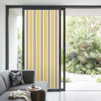 Window Privacy Film Frosted, Yellow Brown Striped Non-Adhesive Static Cling Window Tint, Modern Farmhouse Vertical Stripes Insulated Windows Frosted Films for Living Room, 35.4 x 78.7 Inches - Image 2
