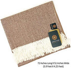 Alpaca Home - 100% Pure Baby Alpaca Eco Herringbone Sofa Throw Blanket, 71" X 51" (Camel)… - Image 3