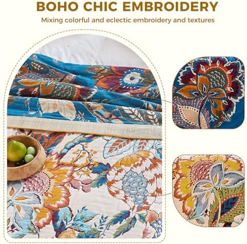LUTBM Boho Throw Blanket for Bed 60"x80", All Season Cotton Couch Blankets - Image 3