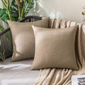 MIULEE Decorative Outdoor Pillow Covers Euro Waterproof 22x22 Khaki by MIULEE