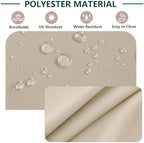 FLYMEI Patio Cushion Covers 24x24x4, Beige, 4Packs - Image 3