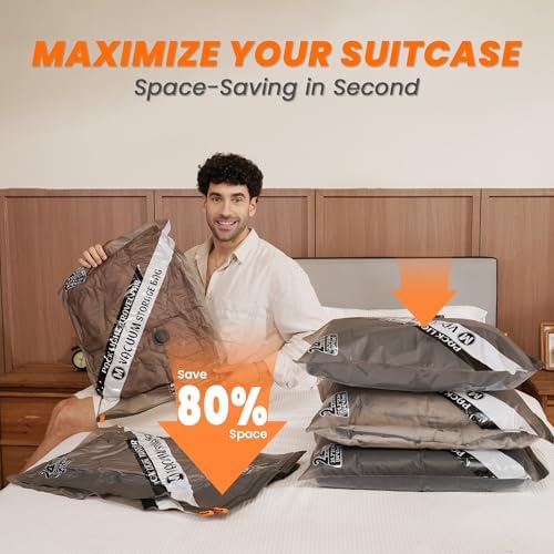 20 Pack Travel Vacuum Storage Bags with Portable Cordless Electric Pump - Image 3