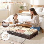 Budding Joy 6 Pack 95L Under bed Storage Containers Brown - Image 2