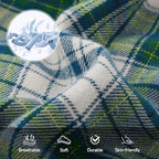 BAMBOO COOL Men's Pajama Bottoms Plaid Pajamas Pants Soft Lounge Woven Pj - Image 2