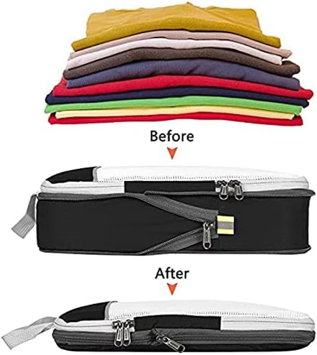 6-piece Travel Packaging Cube Storage Bag Compressed Luggage Set - Image 4