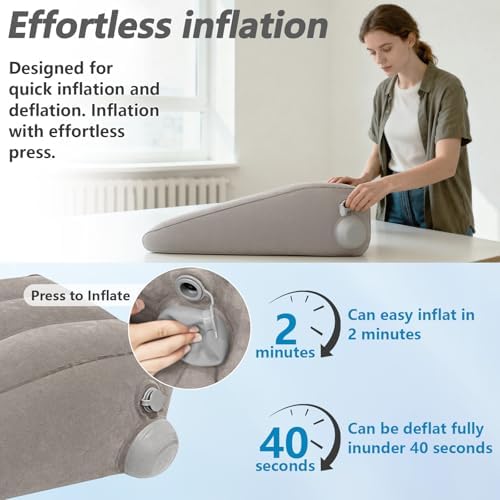 Inflatable Leg Elevation Pillow for After Surgery Swelling Single Leg - Image 5