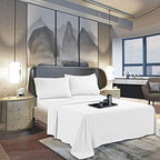 Mocassi King Sheet Set - Luxury Hotel 1800 Premier Bedding Sheets & Pillowcases - Ultra Soft Breathable & Cooling Bed Sheets - Deep Pocket - Wrinkle Resistant - 4 Piece Set - King, White - Image 3