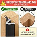 Litaibai 60 ft Kerf Weather Stripping Door Seal for Exterior Doors, Black - Image 2