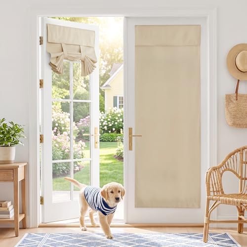 RYB HOME 2 Panels French Door Window Curtains for Front Glass Door by RYBHOME