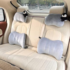 Cute Car Headrest Lumbar Support Seat Cushion, Gray-Pinguin - Image 3