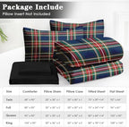 WeCozy Twin Comforter Set with Sheets, 5 Pieces Plaid Tartan Bedding - Image 6