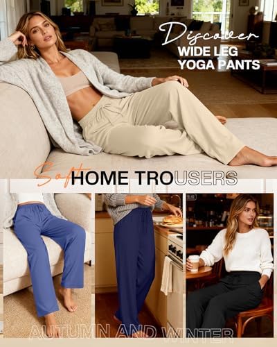 4 Pack Women Lounge Comfy Pants Lightweight Sweatpant - Image 2