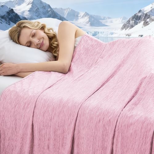 Cooling Blanket Queen Size, 90"x90" Cooling Blankets for Hot Sleepers, Cold Blanket Thin Lightweight Breathable Soft for Couch Bed, Lightweight Blanket Keep Cool for Night Sweats by PENGZHUTECHNOLOGY