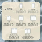 LuxClub 5 PC Split King Size Sheet Set Bed Sheets, Breathable Luxury Sheets, Deep Pockets 18" Wrinkle Free Cooling Sheets Machine Washable Hotel Bedding (Split King, Striped Light Blue) - Image 4