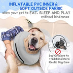 Supet Inflatable Dog Cone Collar Alternative After Surgery, Dog Neck Donut Collar Recovery E Collar to Stop Licking, Soft Dog Cone for Medium Large Dogs - Image 3