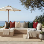 decorUhome Outdoor Waterproof Faux Linen Throw Pillow Covers 22x22 Set of 2 - Image 6