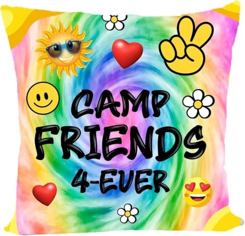 Gilbins Camp Bunk Kids Autograph Pillows A Great Pre-Camp Gift for Boys Or Girls Camp Retro (Friends 4 Ever) by GILBIN