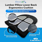 ERGO21 Lumbar Pillow Lower Back Support Cushion for Back Rest, Good Posture, Spine Pain, Long Sitting Hours at Chair, Office, Car Seat, Wheelchair, Large (18" W x 24”x 1.5”) - Image 2