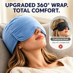 Weight-ed Eye Mask for Sleeping, 100% Blackout Satin Eye Mask, Gentle Pressure Comfort for Deep Sleep,360°Full Coverage Hat-Style Design,Perfect for Sleep, Travel, Naps & Relaxation - Image 4
