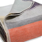 Alpaca Wool Throw Blanket | Warm, Ultra-Soft, 85" x 65" | Breathable, Non-Itchy Blanket-Throw | Hypoallergenic and Beautiful Fabric (Coral & White) - Image 2