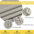 NICETOWN Room Divider Curtain for Bedroom, Grommet Patio Door Curtain Sound Dampening Thermal Insulated Wide Window Drape for Sliding Door (Natural, W80 x L84, 1 Panel) - Image 4