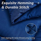 HYLEORY All Season Twin Size Bed Comforter - Cooling Down Alternative Quilted Duvet Insert with Corner Tabs - Winter Warm - Machine Washable - Navy Blue - Image 5