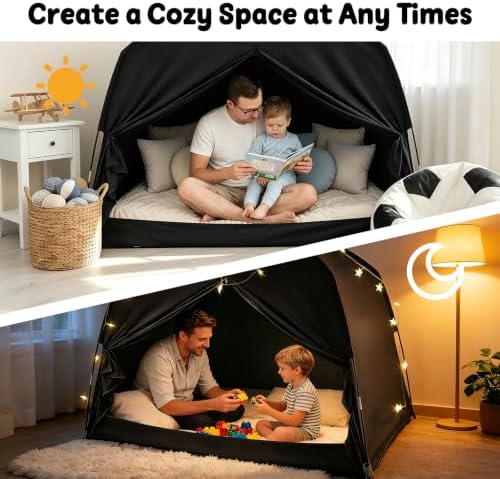 Full Bed Tent for Kids, Indoor Canopy Privacy Toddler Sleep Tent - Image 4