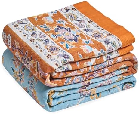 LUTBM Boho Throw Blanket for Bed 60"x80", All Season Cotton Couch Blankets by LUTBMFindYourFreeSpiritatHome