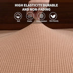 KRFOONN RV Dinette Cushion Covers Stretch Camper Cushions Cover, Brown - Image 4