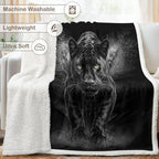 Black Panther Sherpa Blanket Dark Animal Print Throw Blanket for Men Bedroom Gamer Room Decor Soft Fuzzy Warm Cozy 50x60 Inches Luxury Wildlife Design Gift for Birthday Housewarming Anniversary - Image 6