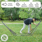Tranquillo Uniki Hammock, Sturdy Steel Stand,Outdoor & Indoor Hammock, Navy - Image 2