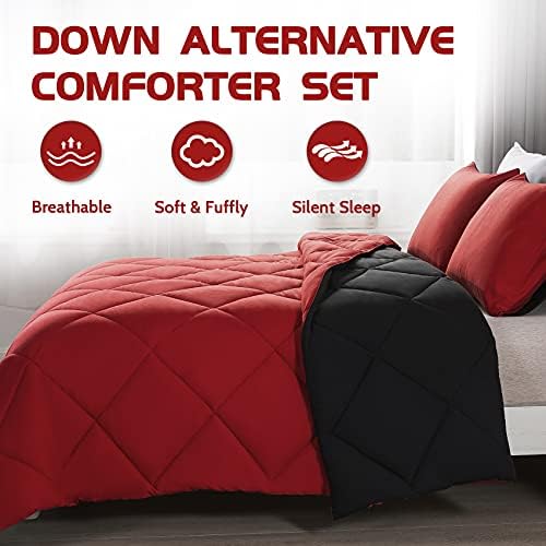 Decroom Lightweight 3 Pieces Comforter Set King Quilted Duvet Insert - Image 2