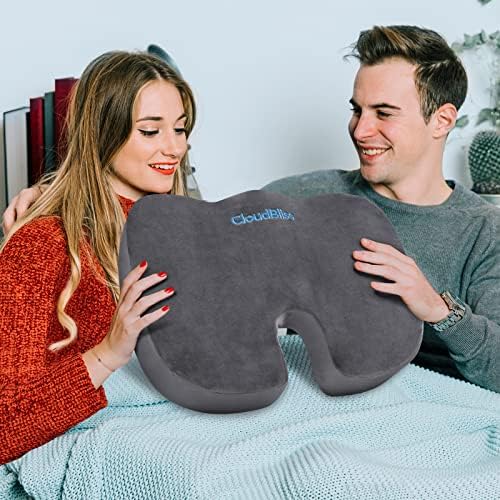 CloudBliss Gel Memory Foam Seat Cushion for Long Sitting, X-Large, Grey - Image 6