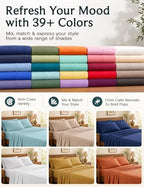 Full Size Sheets, Cooling & Soft Deep Pocket Bed Sheet Set, 4PC - Image 6