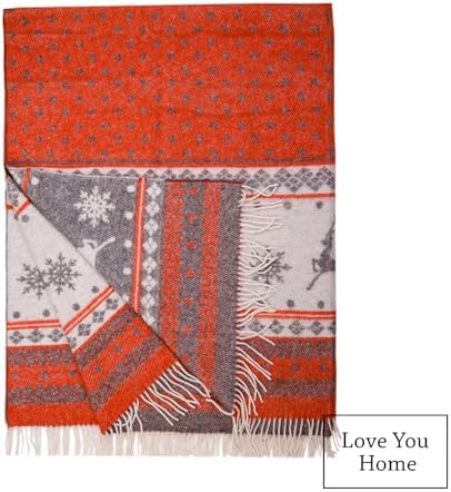 LYHome Merino Wool Blanket, Warm & Soft Throw for Bed & Couch, 55 x 79 in - Image 5