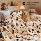 PHF Halloween Fleece Blanket King, 300GSM Plush Cozy Throw, Fall Decor - Image 4