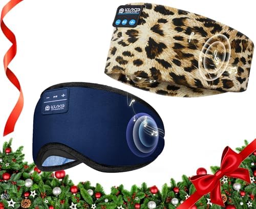LOVE EYE Sleep Headphones Bluetooth 5.4 Sleeping Eye Mask Wireless Music Earphones with HD Speakers for Side Sleepers Total Blackout Cotton Mask for Travel, Home, Office, Unique Gifts by LOVEEYE