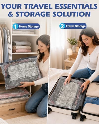 Fantictas Vacuum Storage Bags for Clothes, 18 Pack with Electric Pump - Image 3