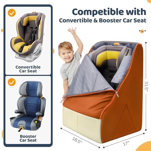 YOREPEK Carseat Travel Bag for Airplane Gate Check, Baby Travel Essentials - Image 2