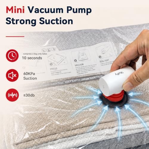 Travel Vacuum Bags with USB Electric Pump, 24 Combo Size - Image 6