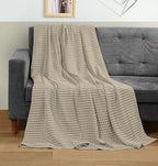 Utopia Bedding 100% Cotton Waffle Blanket Full Size Khaki, 90x84 Inch - Image 6