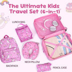 16’’ Kid’s Luggage Set with Spinner Wheels, Hardside with Suitcases,6 Piece - Image 4