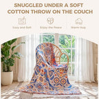 LUTBM Boho Throw Blanket for Couch 50"x60", Cotton Decorative Bed Throw - Image 5