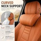 Universal Memory Foam Car Headrest Neck Pillow Auto Neck Cushion (Orange, Lumbar Cushion) - Image 2
